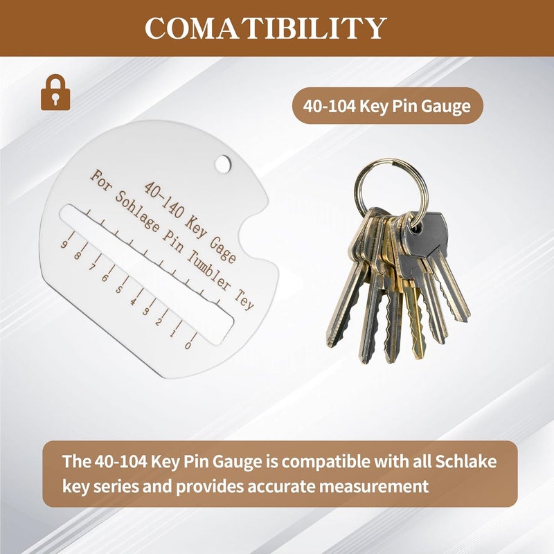 ETZ Store 40-104 Key Pin Gauge for Schlage, Professional Measuring Tool, Fit for All Schlage Keys, Accurate Pin Measurement - Image 4
